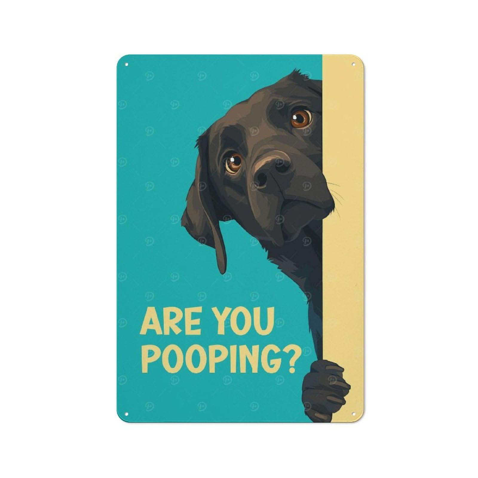 Junmoney Labrador Are You Pooping Vintage Tin Sign 30X20cm With For Home Office Or Studio, Winter Wall Decor For Creative Workspace Decorators