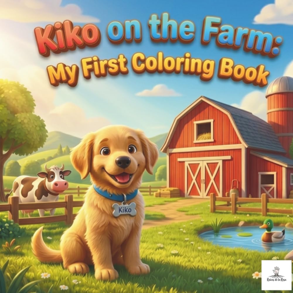 Kiko on the Farm: My First Coloring Book.: Farm Animals for Toddlers Ages 1-4 | Bold and Easy Style with Fun Rhymes for Preschoolers.