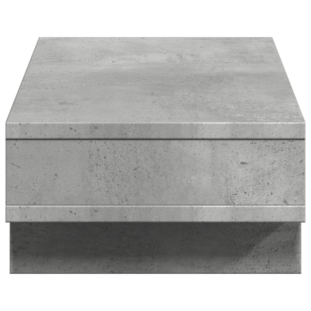 Supporto per monitor, grigio cemento, 50 x 27 x 15 cm, in legno, regolabile in altezza, ergonomico, per ufficio, casa, gaming