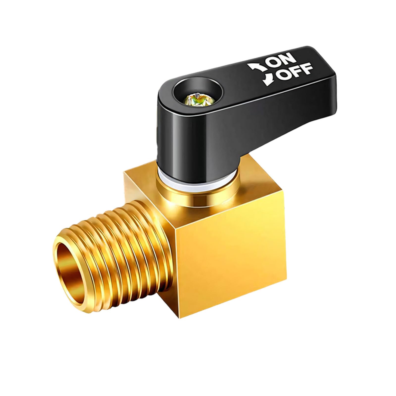 Mekalero 1Pc Versatiles Brass Air Operated 2 Way Ball Valves Air Compressor Shut Off Valvefor Multiple Pipeline Configurations Brass Pneumatic Ball Valves