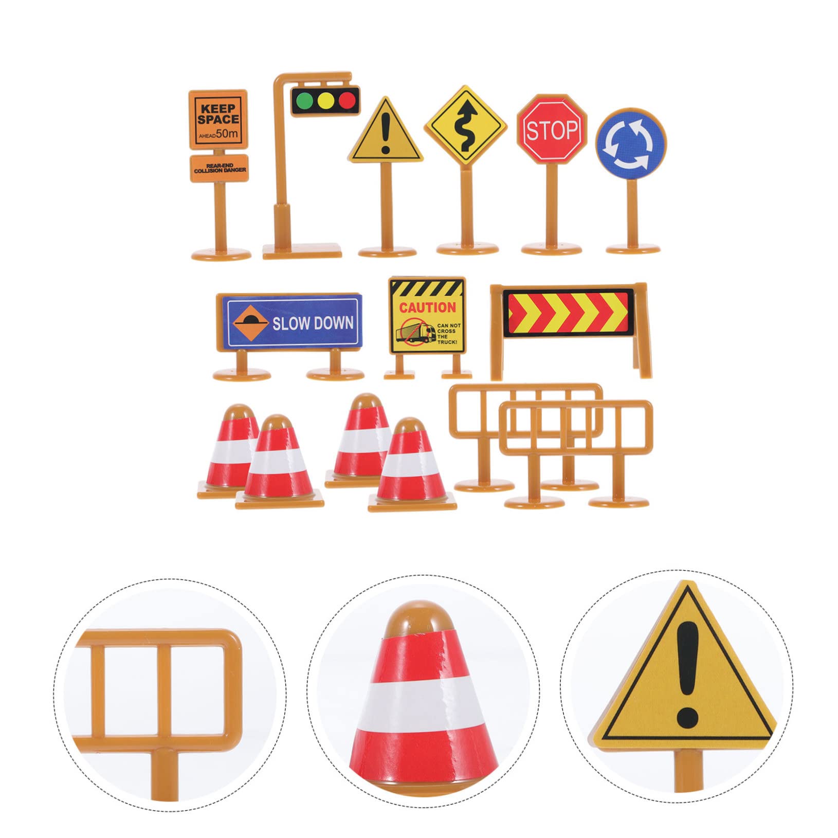VICASKY Educational Miniature Road Signs Toddler Traffic Sign Play Set Street Road Sign Toys Boys and Girls Games