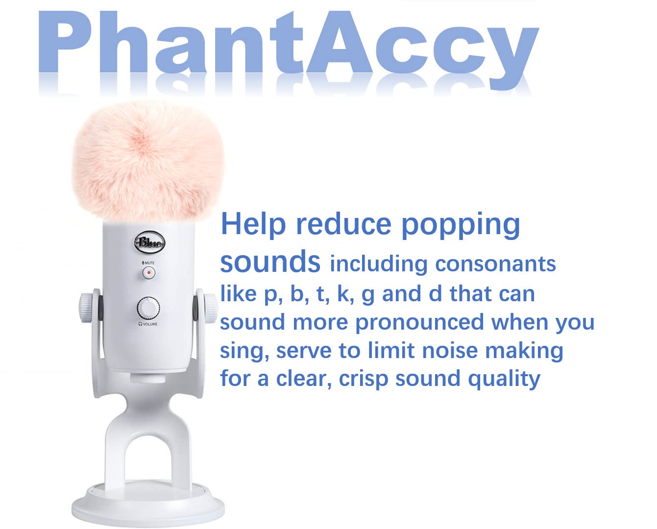 PhantAccy Pop Filter/Windscreen For Blue Yeti And Yeti Pro Microphones