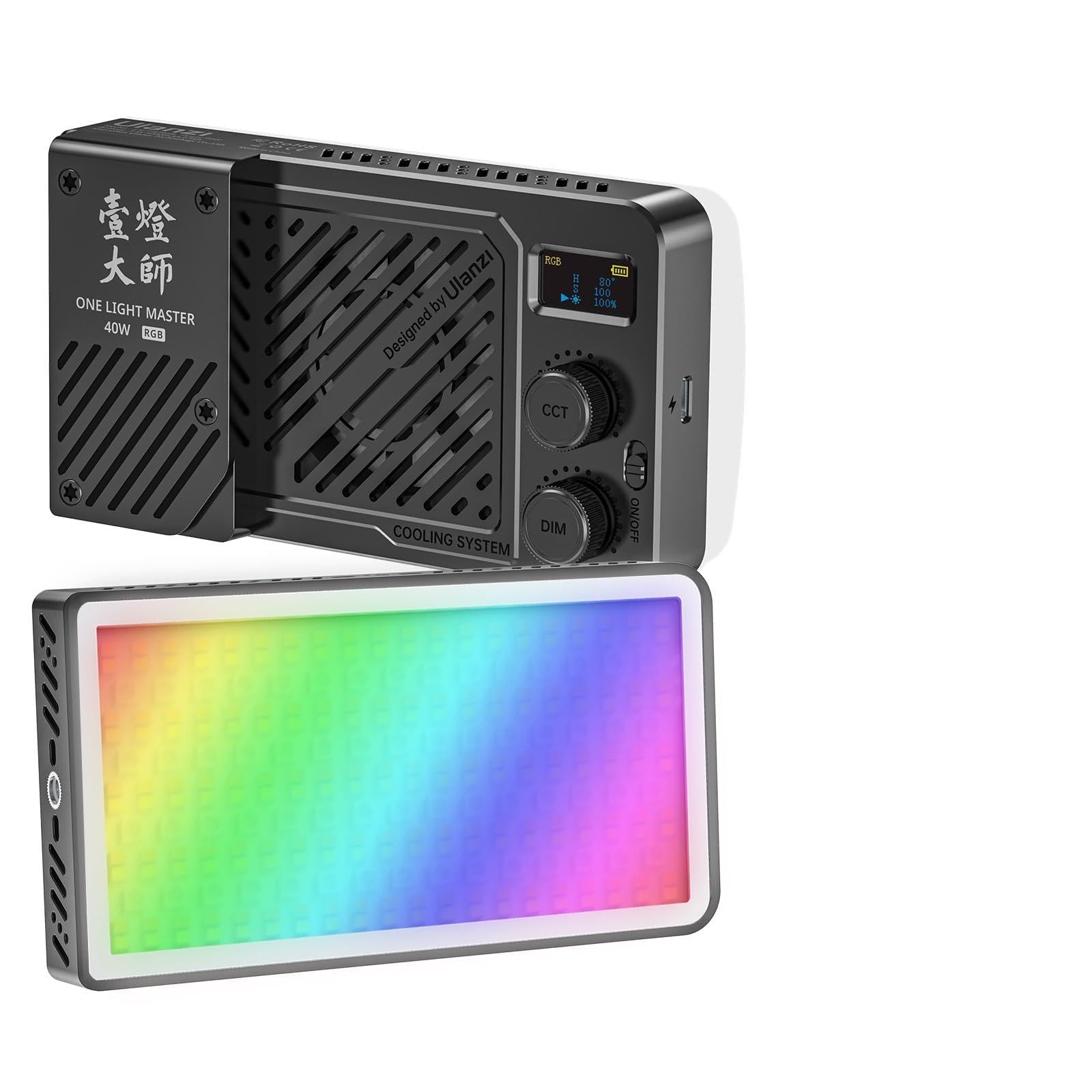 Amazon.co.jp: ULANZI 40W ポータブルRGBビデオライト、5000mAh充電式