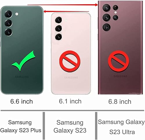 Miniatura 2 de MEUPZZK Funda para Samsung Galaxy S23 Plus, Samsung S23+ Plus 5G, piel sintética de alta calidad con relieve, función atril, ranuras para tarjetas,