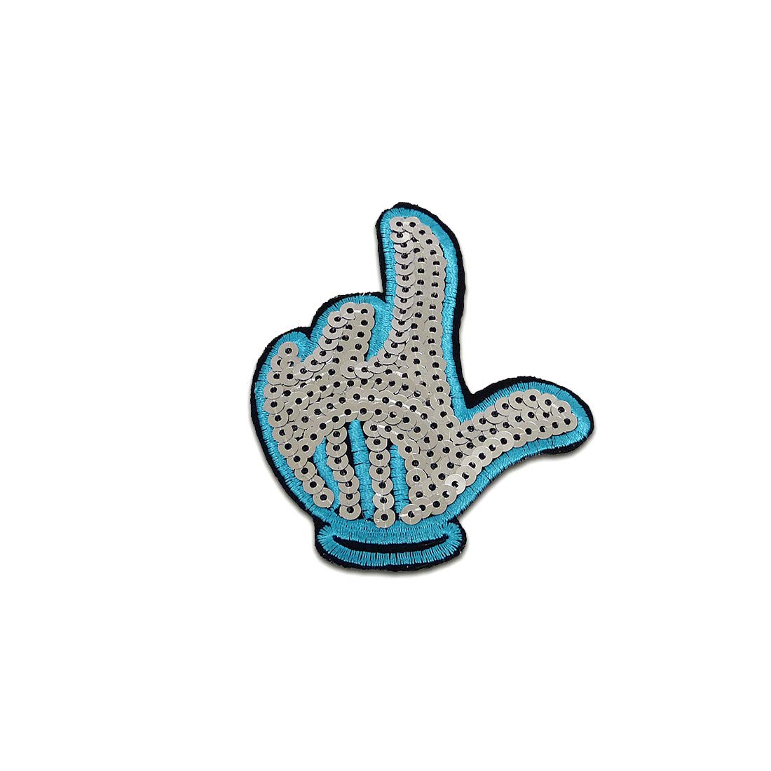 Cinque 5 Con Paillettes - Toppe Termoadesive Patch Toppa