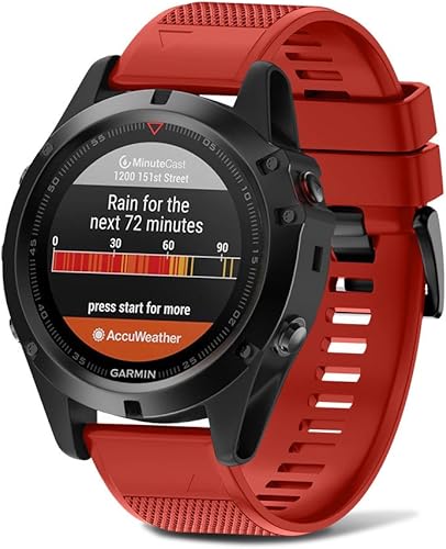 Vista 69 de NotoCity Compatible Fenix Band 26mm Width Soft Silicone Watch Strap for Fenix 5X Plus, 6X, 6X Pro, 3, 3 HR, Descent MK1, D2 Delta PX, D2 Charlie, 8