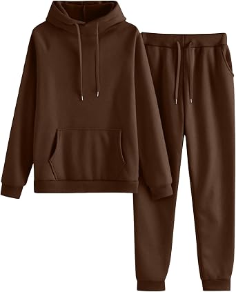 Womens 2 Piece Outfits Lounge Hoodie Sweatsuit Sets Oversized Sweatshirt Baggy Fall Comfy Sweatpants with Pockets