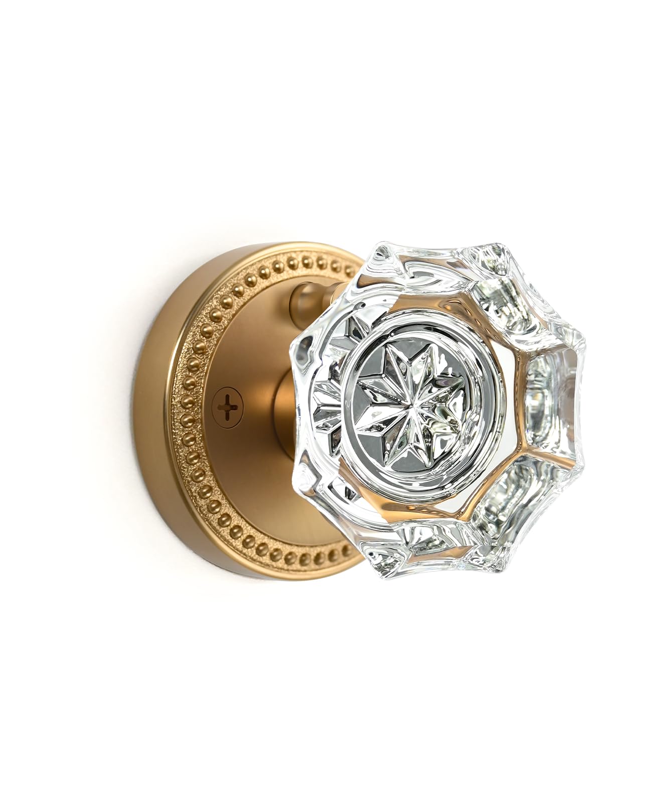 Champagne Bronze Crystal Door Knobs - Privacy Lock -20
