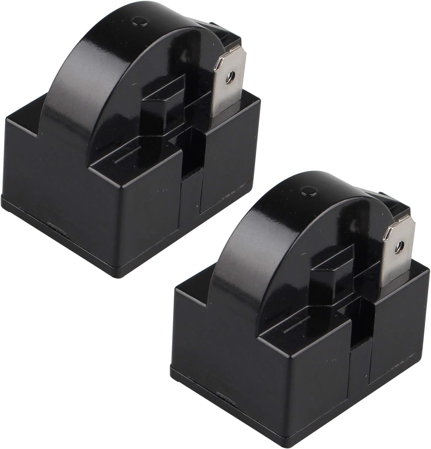 2PCS 15 Ohm 220V One Pin PTC Starter Relay 1 Pin PTC Refrigerator Freezer Compressor Starter Refrigerator Accessories for Refrigerator (Black)