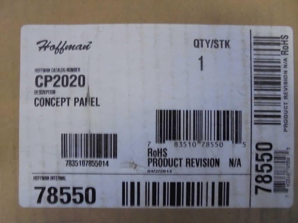 HoffmanHoffman CP2020 Panel, Steel, Fits 20.00" x 20.00", 18.20" x 18.20", White