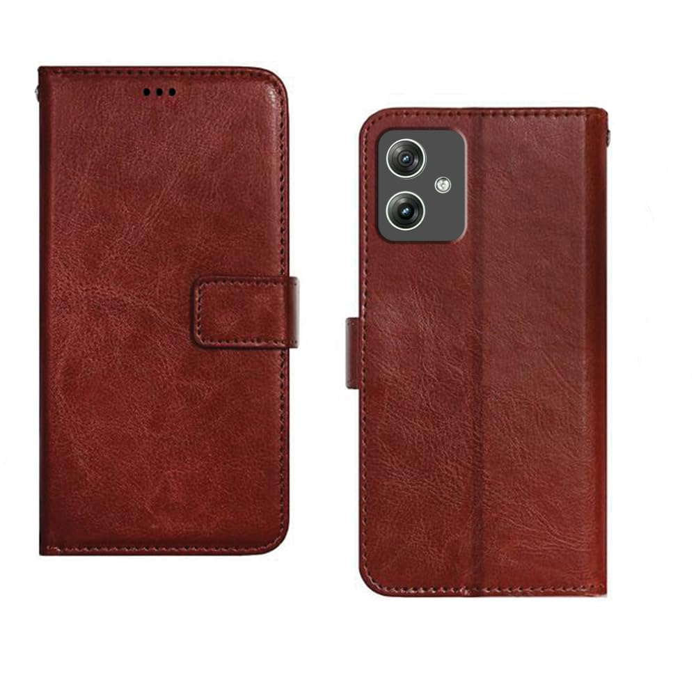 Inktree Motorola Moto G64 5G Flip Cover | Premium Leather Finish Flip Cover | with Card Pockets | Wallet Stand |Complete Protection Flip Cover for Motorola Moto G64 5G - Brown (B0D3VC9H78) Amazon Price History, Amazon Price Tracker