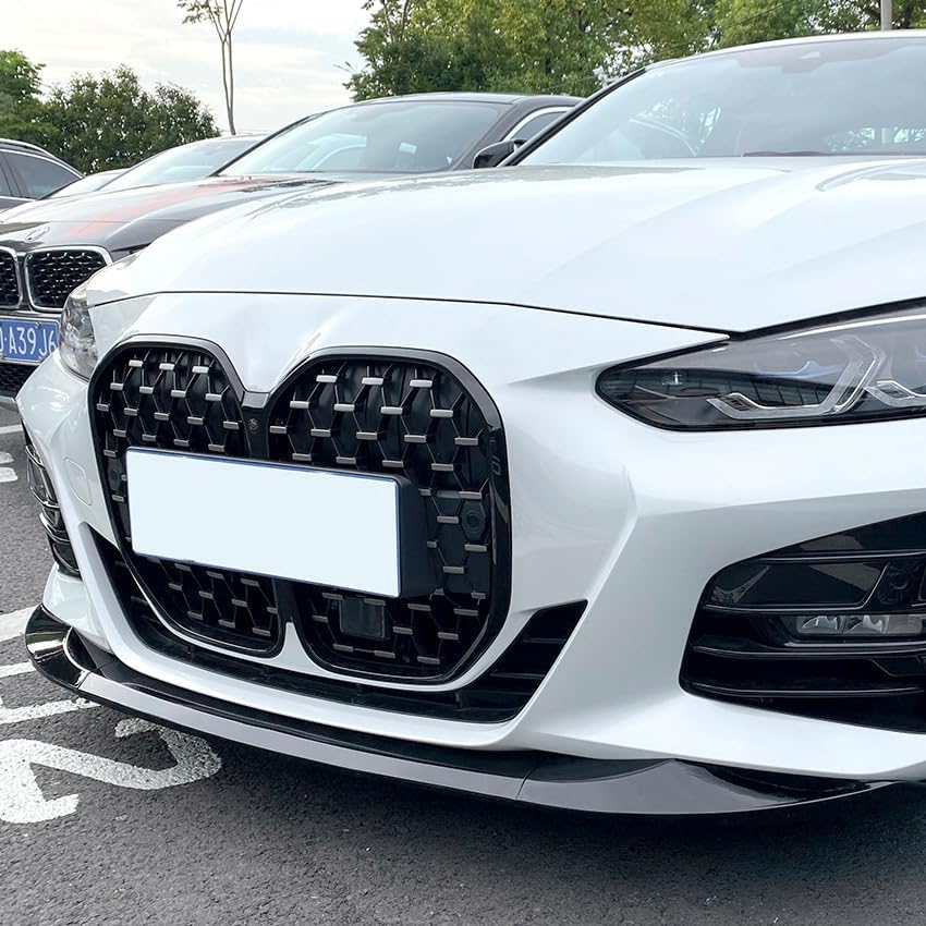 Aileron Avant de Voiture pour BMW 4 Series 425i 430i G22 G23 2020, de Pare-Chocs Résistant aux Chocs Avant Séparateur séparateur Kit Lame Diffuseur,A/Carbon Fiber Pattern