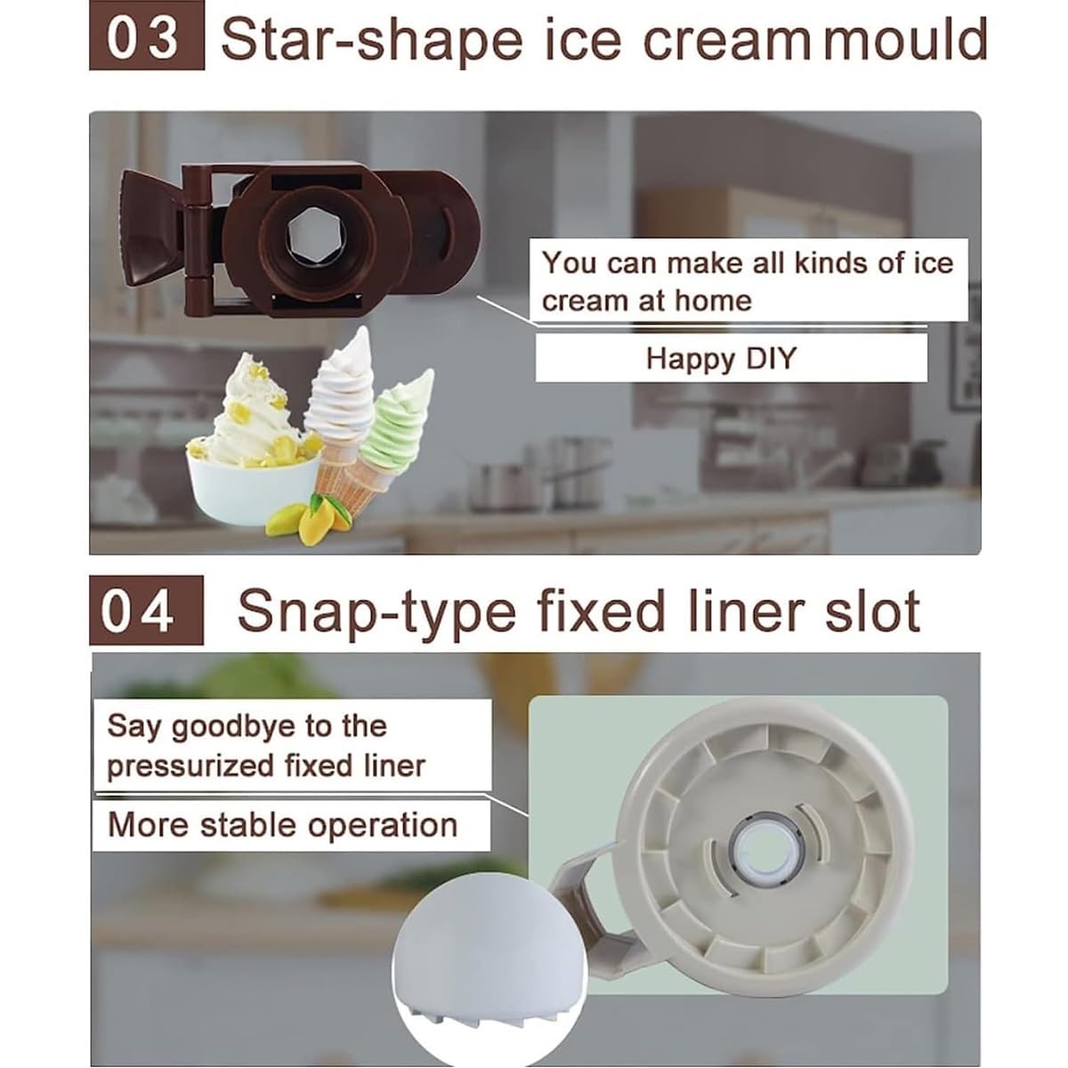 Sorbetière Molle Automatique, mélangeur à glaçons électrique Portable Domestique 1L Machine à Sorbet de congélation de yogourt pour Dessert, Amovible et Facile à Nettoyer