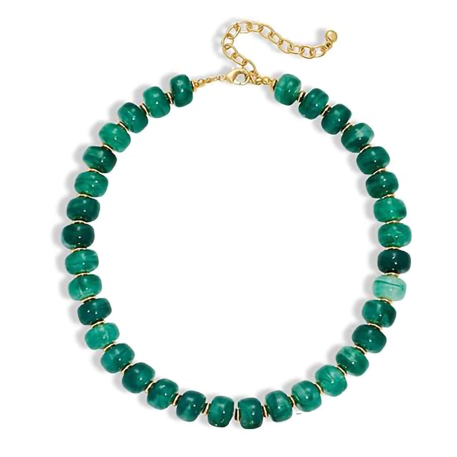 BWANGIAO Fashionable Geometric Beaded Necklace Styles Adjustable Clavicle Chain For Women Trendy Resin Jewelry