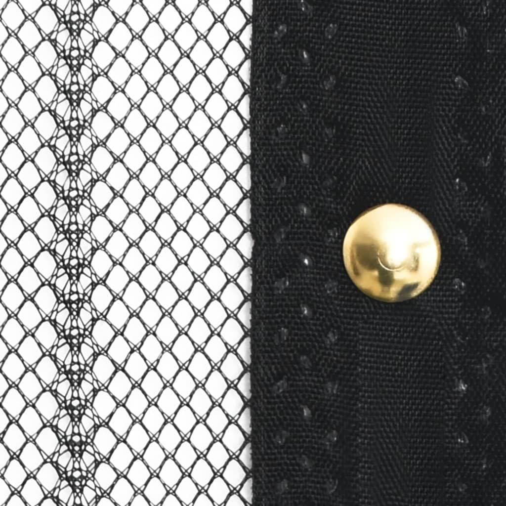 Mosquitera para puerta, 2 unidades, magnética, color negro, 210 x 100 cm, de poliéster impermeable, protección contra mosquitos, protección contra el polen, para ventanas, balcones, terrazas