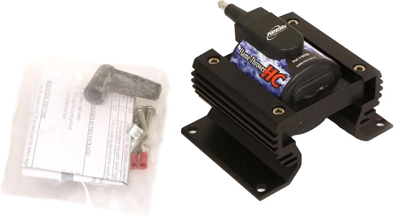 Bobina de ignição Pertronix Flame-Thrower HC E-Core 60103, 60.000 V, 0,32 Ω, 12 V, preta – 1 unidade