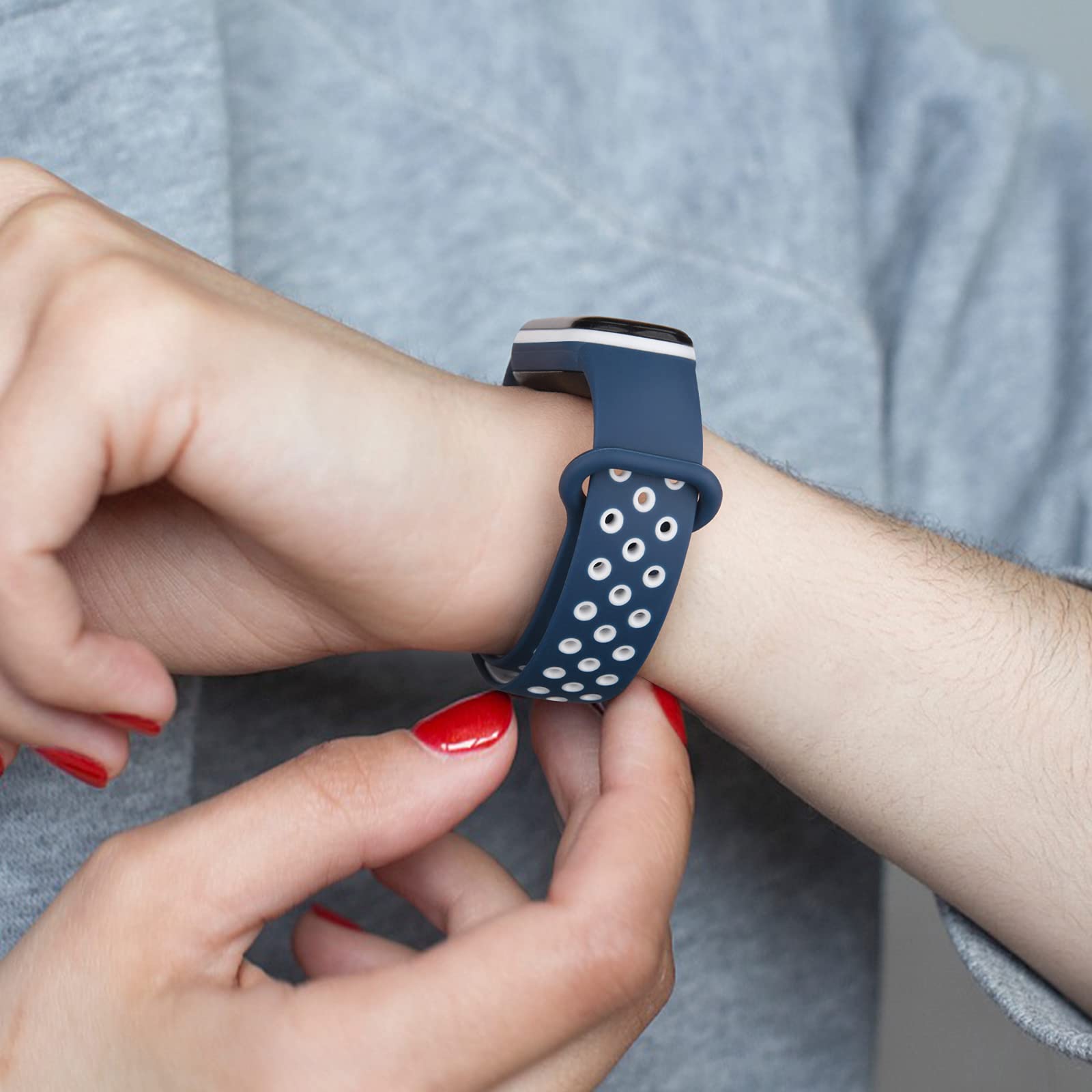 3 Cinturini Sostitutivi Per Xiaomi Mi Band 5/6/6 NFC - Cinghie In Silicone Morbido E Traspirante - Foto 3