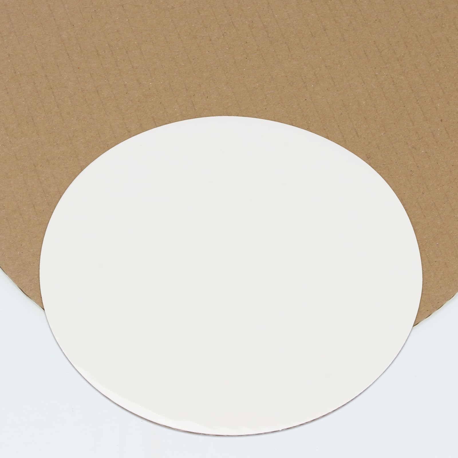 Tabla redonda blanca de 10 pulgadas, bandeja desechable para tartas, base circular para tartas, placa de pizza, suministros para pasteles, accesorios para postres y pasteles, paquete de 25 (10