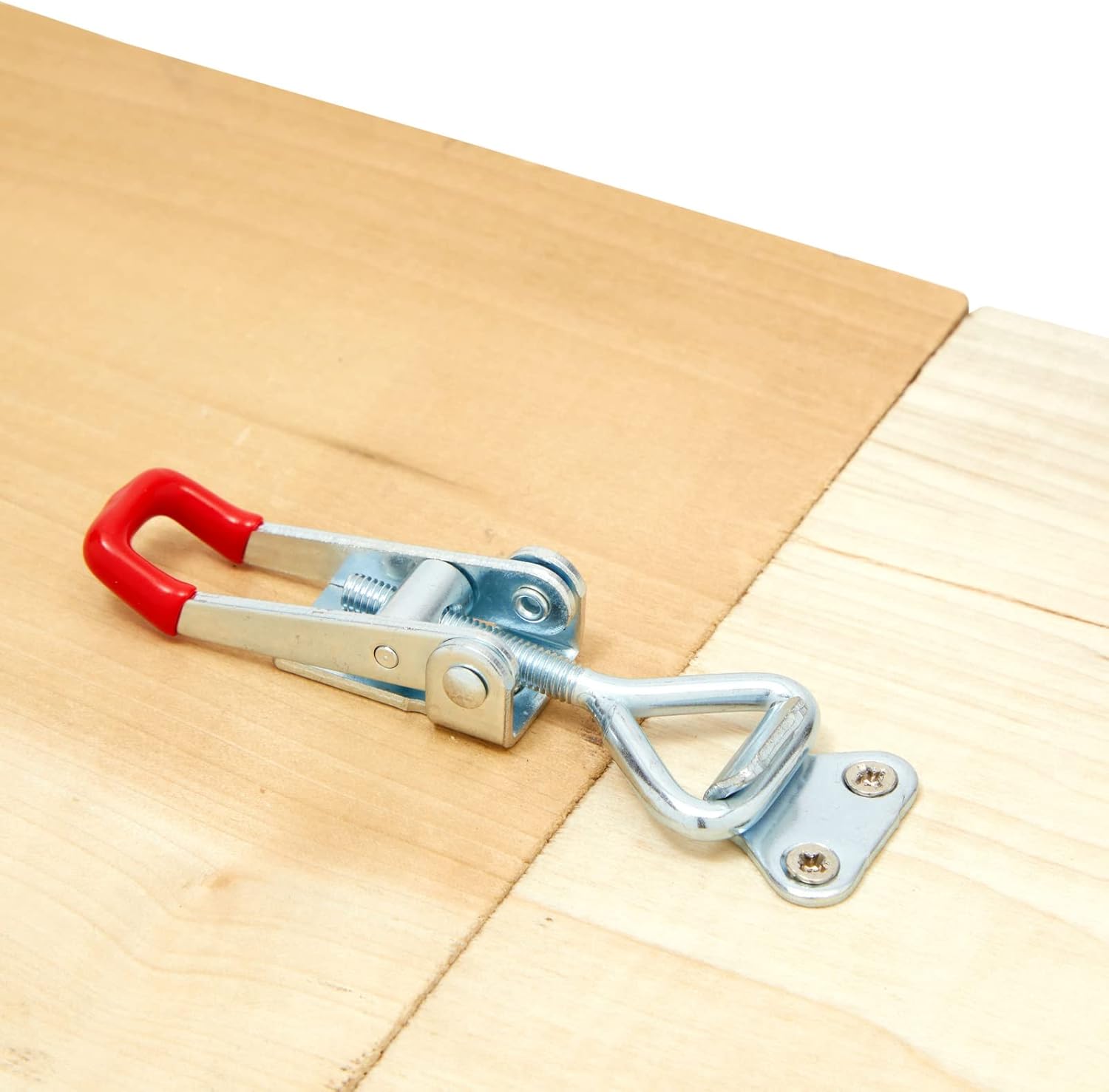 Adjustable Toggle Latch Clamp - 4-Pack, 8 x 1.7 In Metal - 1320 lb Capacity Hold-Down Fastener for Cabinets, Doors & Boxes