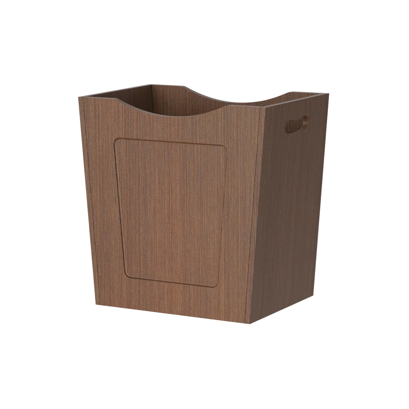 Bamboo Trash Can Curved Design Multi-Use Bin for Bedroom Office Bathroom Kitchen Wastebasket for Paper Towel Storage Natural