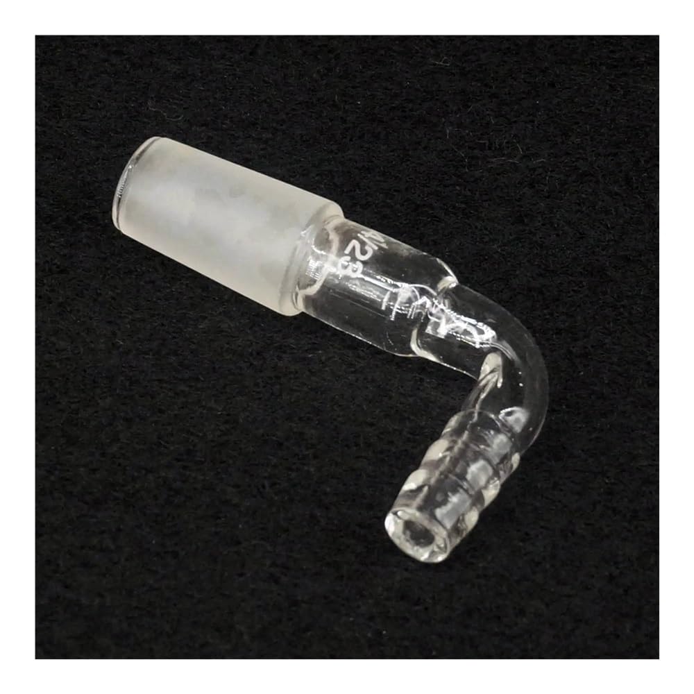14/23 Joint Hose Inlet Connection Adapter Laboratory Glassware 90 Degree Bend