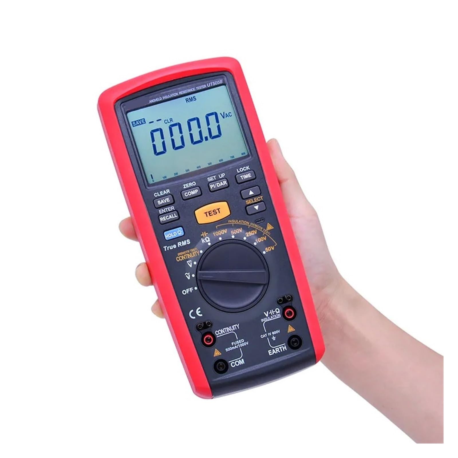 Digital Resistance Meter Testeur De Résistance D'isolement Portable UT505B ; Multimètre Numérique True RMS DC AC Volt Ohm Meter ; Mégohmmètre 1KV Stockage De Données