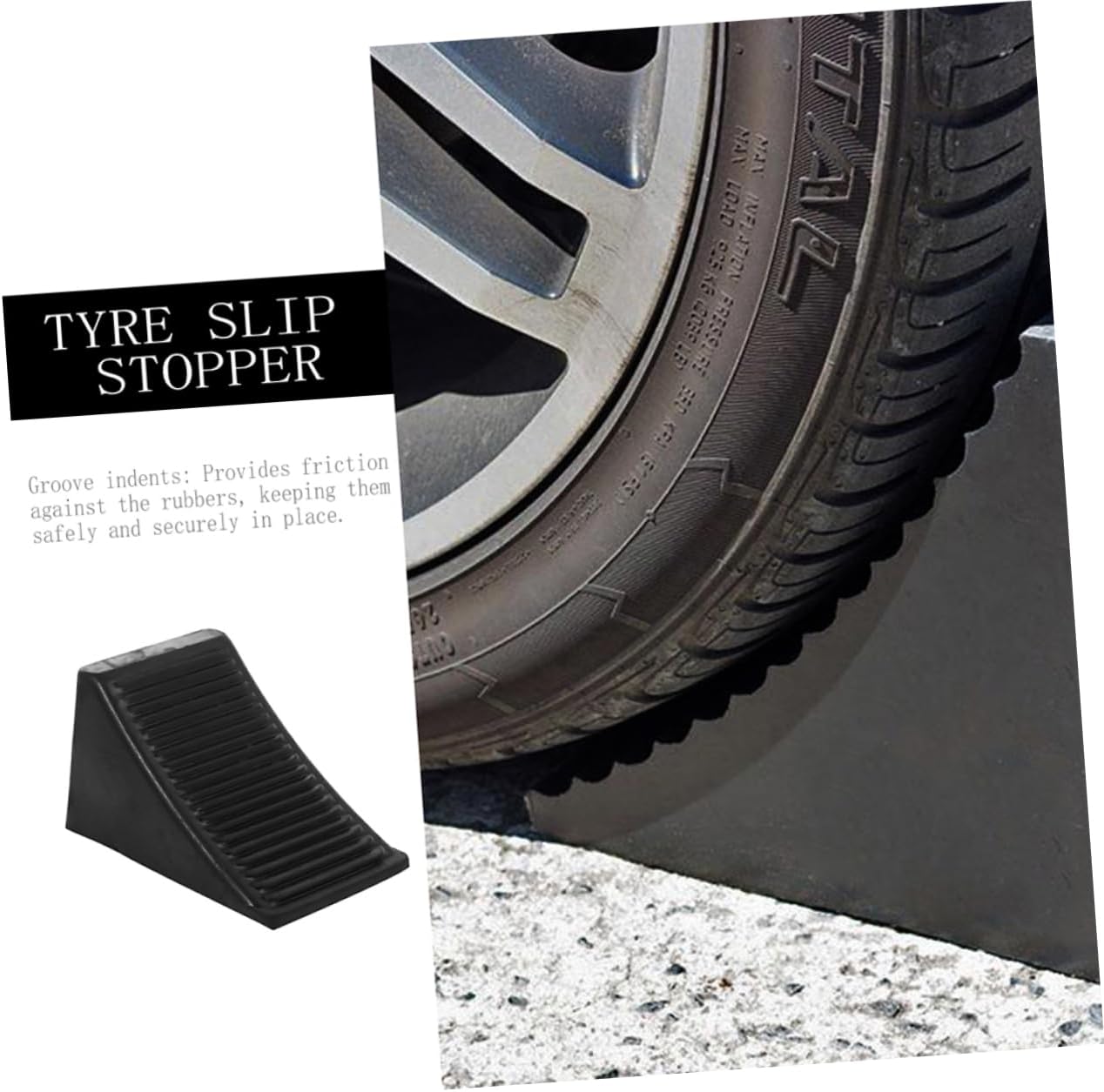 Wheel Chocks for Rv 2 Pack Non-Slip Rubber Wheel Stabilizers Ropes for Trailer
