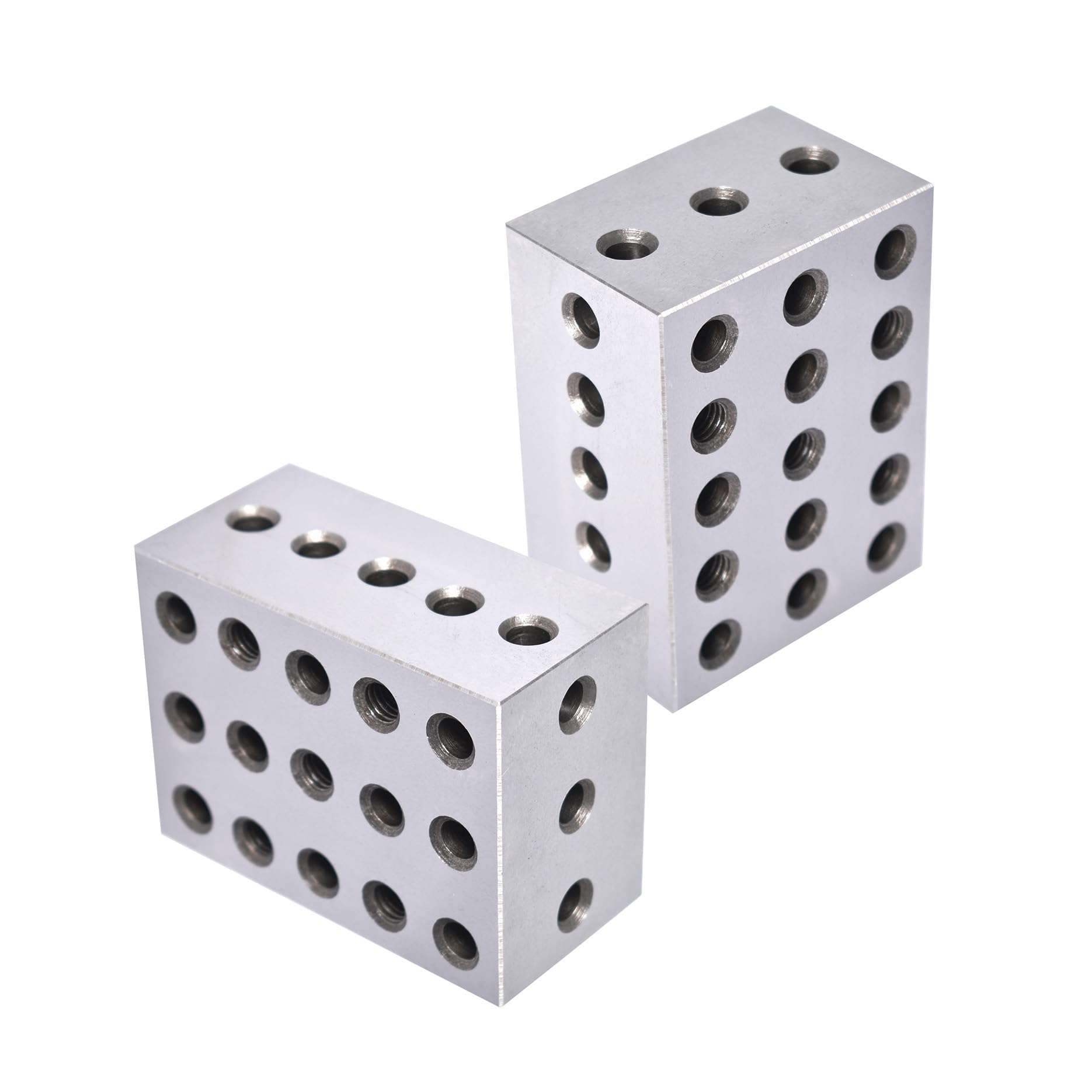 LiGuVCY Ultra Precision 2 x 3 x 4 Inch Blocks 23 Holes Accuracy 0.0003 Inch Suitable for Milling Machines for Setup, Layout and Inspection Jobs 1 Pairs-image-42
