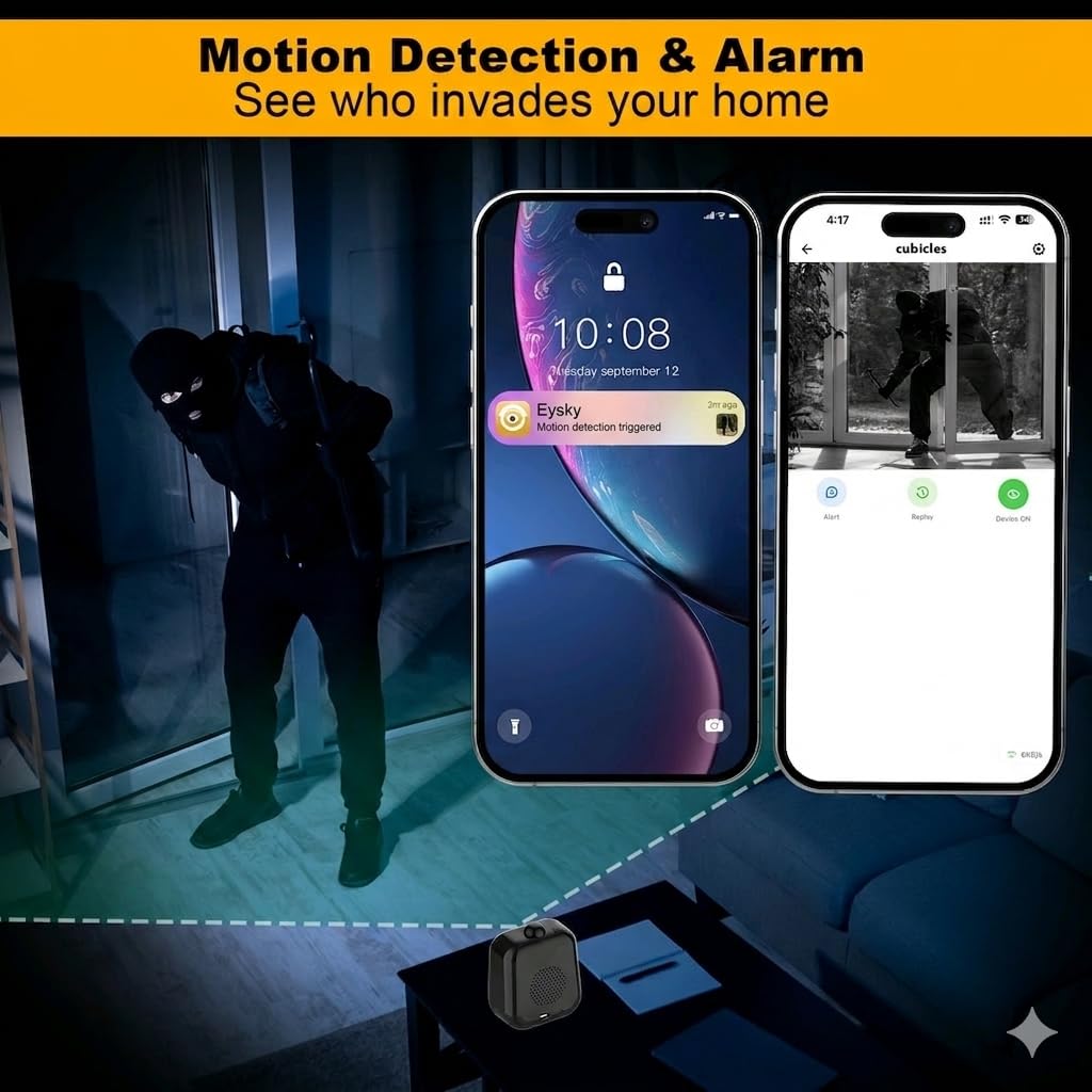 Reloj de cámara oculta, WiFi Full HD 2K, cámara de seguridad espía para interiores, visión nocturna, detección de movimiento, niñera 2.4G/5G, WiFi en tiempo real, reloj de video en vivo