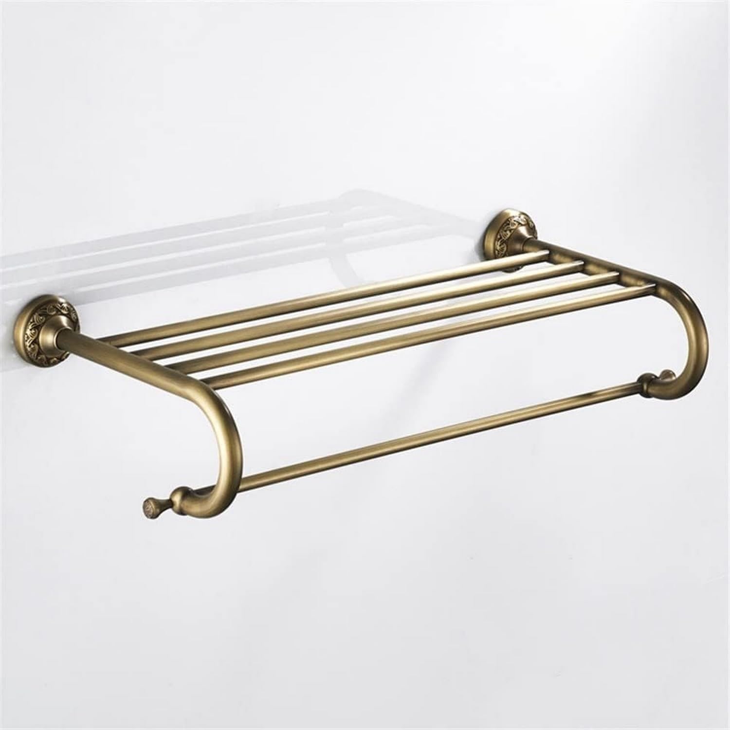 Towel Racks Rail Bath Holder Bathroom Rack Wall Mounted Brass Accessories Shelf Mou