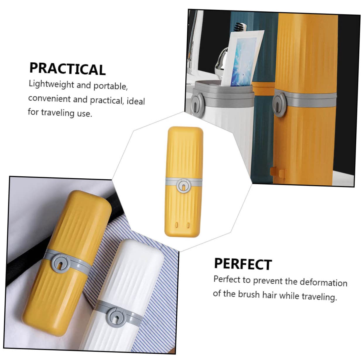 Juego de 6 Vasos para enjuagar, Estuche para Cepillo de de Viaje, Juego de cepillos de, Soporte para Pasta de, Vasos, Viaje, Caja de Almacenamiento para cepillos de