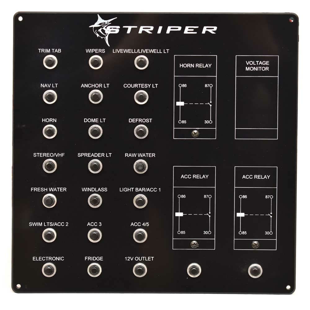 Striper Boat Breaker Switch Panel 501944 Black