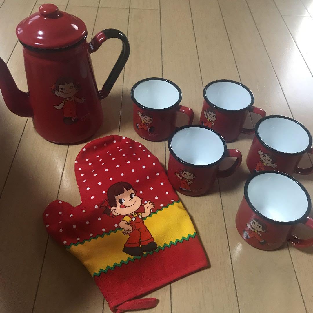 ペコちゃん ホーローポットとマグカップセットペコちゃんホーロー