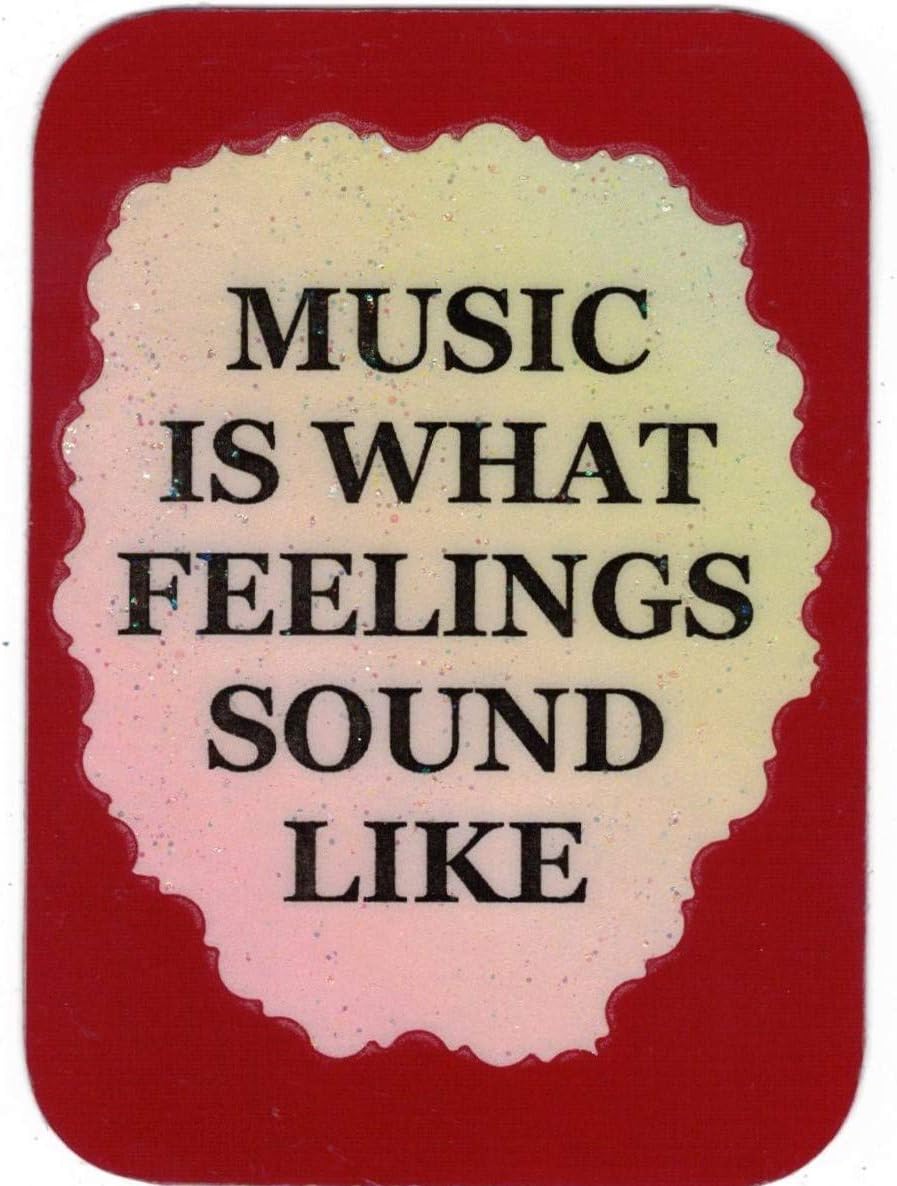 Ron's Hang Ups 3" x 4" Music Refrigerator Magnet - 5060 Music is What Feelings Sound Like - Kitchen Decor - Gifts for Family, Friends, Neighbors - Any Occasion