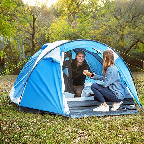 Moon Lence Outdoor Camping Tent 3 To 4 Person Tent With Screen Room Double Doors & Double Layer Waterproof Design 2000Mm #TOP2