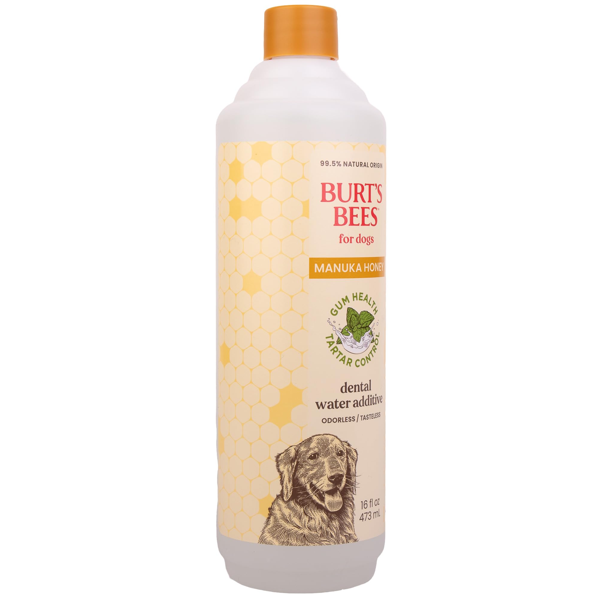 BURT'S BEES FOR PETS Dental Water Additive for Dogs with Manuka Honey for Gum Health & Tartar Control, No Brushing Required, 99.5% Natural Origin Formula, Odorless & Flavorless, 16 Fl Oz - image 2