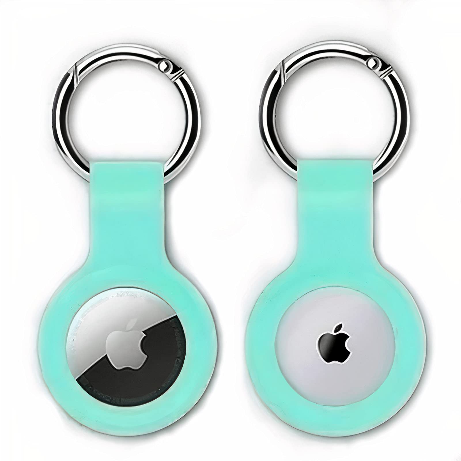 Scotch BoyAirTag Silicone Case Keyring | Keychain Hook Cover AirTag 2021 | Compatible with AirTag Bluetooth Protective Case | Specially Designed For AirTags (Light Blue, same as the photo, One Piece)