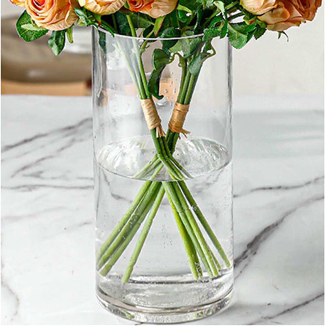 Amazon.co.jp: YJFFQ ガラス 花瓶 花器 シリンダー 円柱 花瓶 ガラス