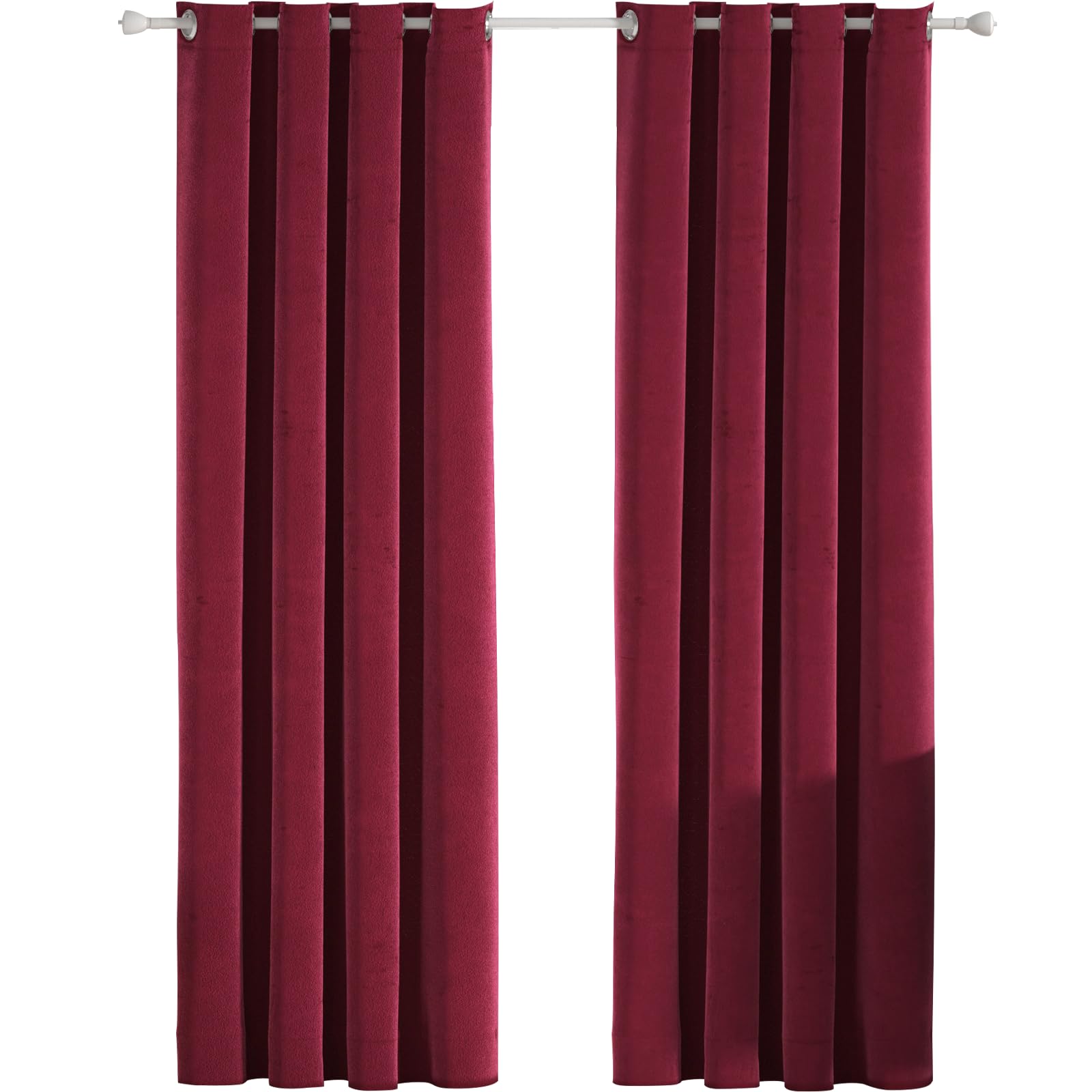Ystyle Cortina Terciopelo 2 Piezas, 140×280cm, Cortinas Opacas 100%, Cortinas Termicas Aislantes Frio Y Calor, Cortinas Dormitorio Salon Habitacion Modernas, Cortina Antiruido, Burdeos