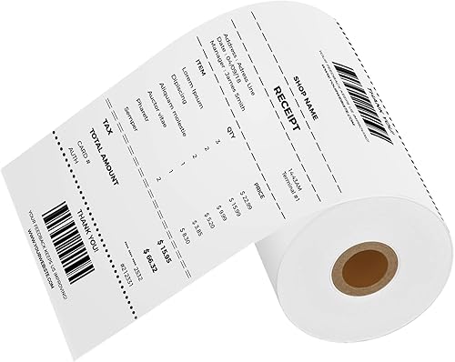 Miniatura 3 de 40 rollos compatibles con Brother RD-M01U5 RDM01U5 4 pulgadas x 96 pies de papel térmico para recibos, tarjetas de crédito, rollos de papel de venta
