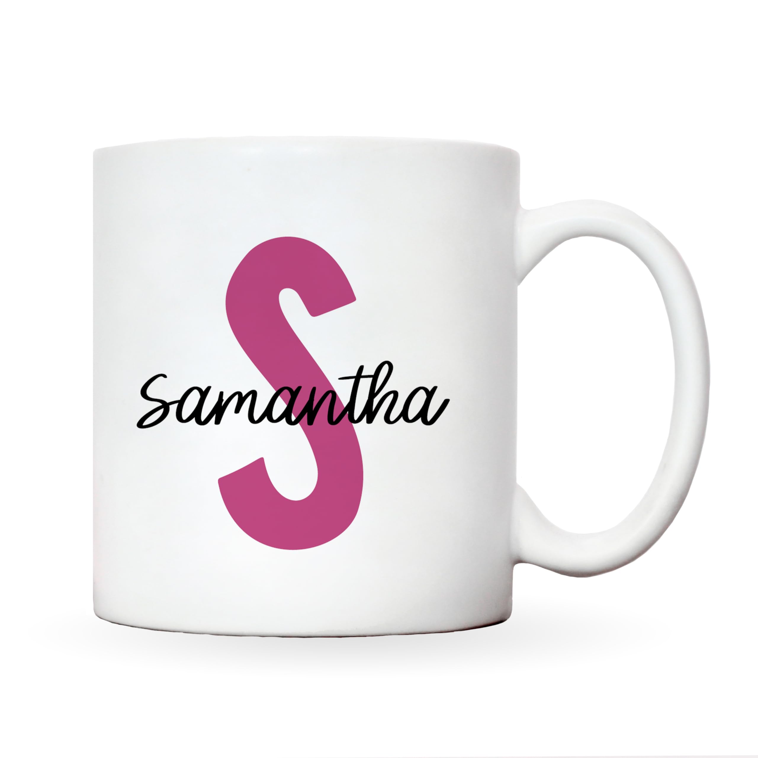 Personalised Mug with Name and Initial, Personalised Gifts for Women Coffee Mug Coffee Cup, customised Gifts, Mugs for Women, Coffee Mugs, Personalised Gifts for Girls (Cerise) โ image 1
