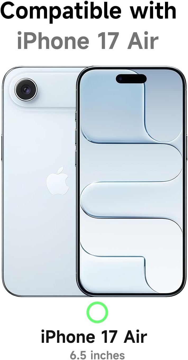 for iPhone 17 Air Case Cheetah Print, Leopard Pattern Phone Case for Women Girls, Girly Cute Thin Slim Hard Shell Plastic Phone Cover, Luxury Aesthetic Trendy Animal Design, Beige Polka Dots - Image 2