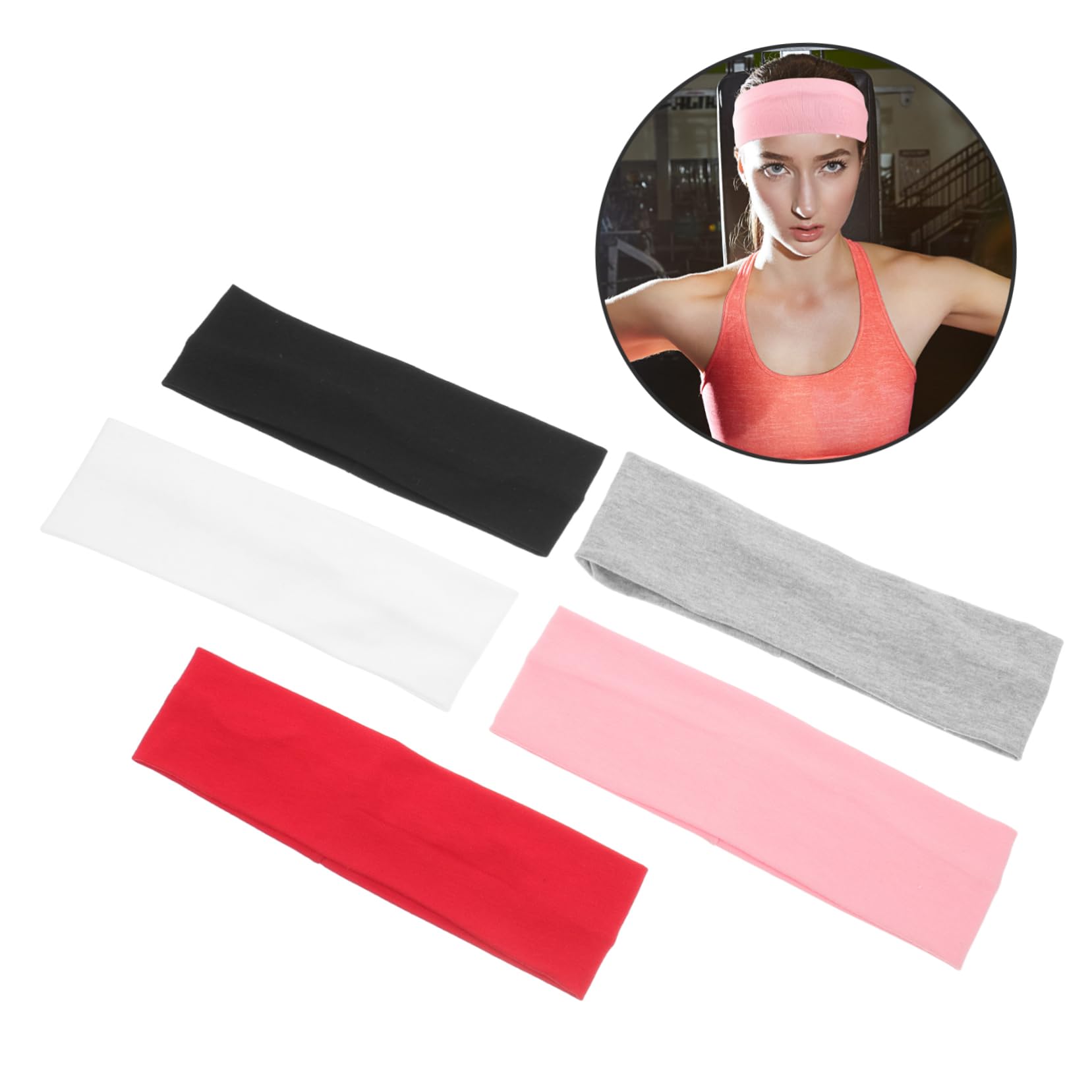 20stücke Sport Stirnbänder Atmungsaktive Elastische Fitness Kopfbänder Für Yoga Laufen Und Workout Feuchtigkeitsableitendes Material Farben