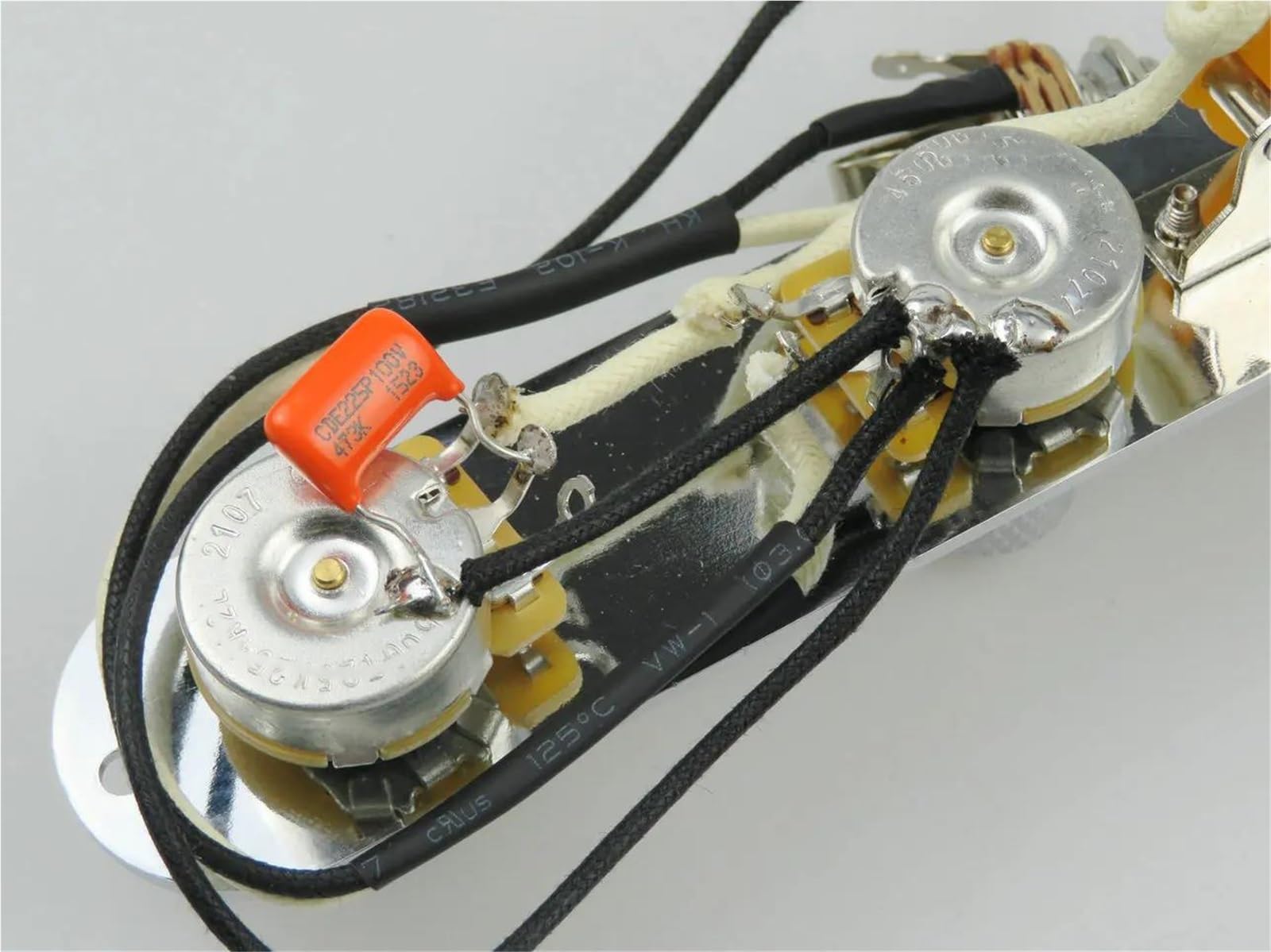 Arnés Cableado Guitarra Eléctrica Potenciómetro de eje de cobre de 250 K para pastilla de guitarra eléctrica TL