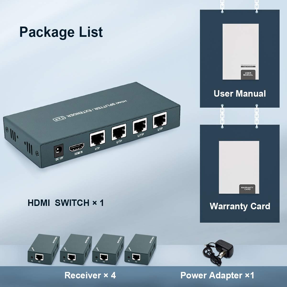 Cheapest π HDMI Extender Splitter 1x4, 1080P@60Hz, Extending 165ft (50m) Length Transmission Over CAT5e/CAT6/CAT7 Cable, 4 Channel Transmission Only 1 Power Adapter Up To 40% OFF HDMI Extender Splitter 1x4, 1080P@60Hz, Extending 165ft (50m) Length Transmission Over CAT5e/CAT6/CAT7 Cable, 4 Channel Transmission Only 1 Power Adapter