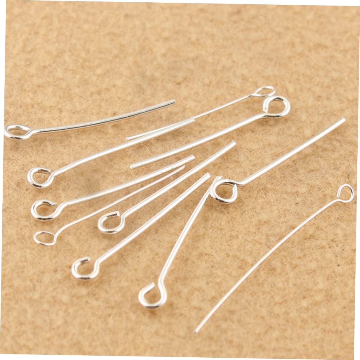 KONTONTY 3sets Open Eye Pins for Jewelry Making Stainless Steel Necklaces Bracelets 200pcs*3