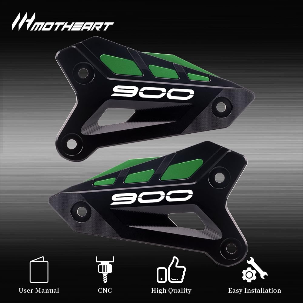 Motorrad Hinterer Pedal-Fersenschutz für Z900 2017-2026 Z900SE 2022-2026 Robuste Schutzplatte z900 z900se Zubehör (Grün)