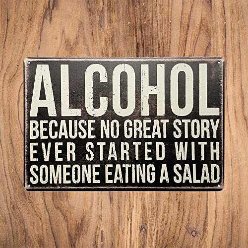 Erlood Alcohol Tin Signs Unique Metal Bar Wall Plaque Decor Vintage Kitchen Tin Sign 12 X 8 #TOP5