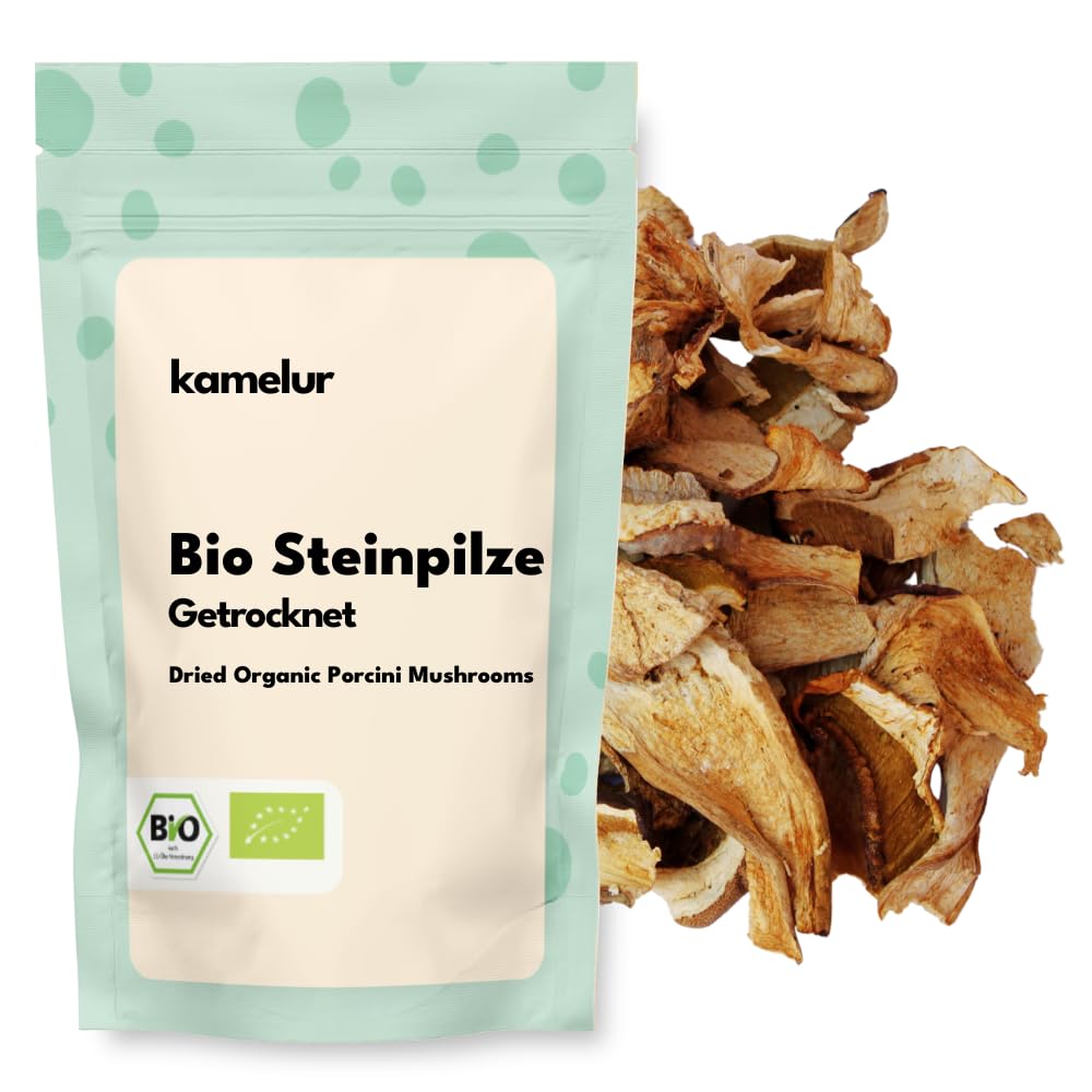 Kamelur 200g BIO Steinpilze getrocknet in Scheiben – getrocknete Pilze ohne Zusätze, Trockengemüse