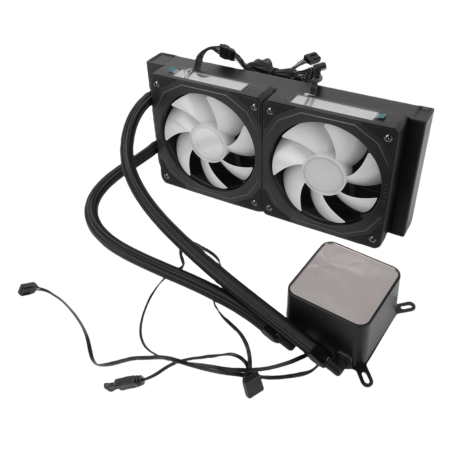 Ejoyous Chłodnica Cieczy ARGB do Procesora AIO 240 Mm Chłodnica Cieczy do Procesora AIO z 2,2-calowym Ekranem LCD Wentylatory PWM Miedziana Podstawa Komputera Gier Pasuje LGA1700 1851 i AM4 AM5